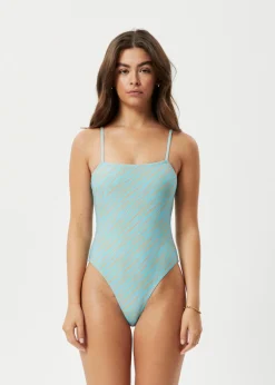 Swimwear<Afends Adi  - One Piece Swimsuit Blue Stripe