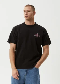 T-Shirts<Afends Altered  - Heavyweight Boxy Tee Black
