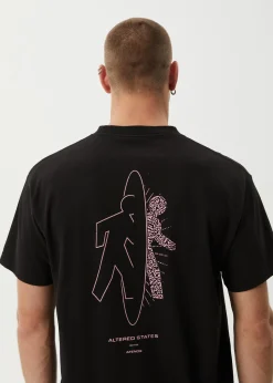 T-Shirts<Afends Altered  - Heavyweight Boxy Tee Black