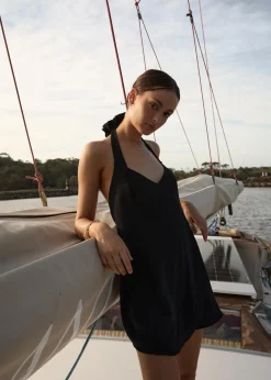 Jumpsuits & Overalls<Afends Amaya  - Halter Playsuit Black
