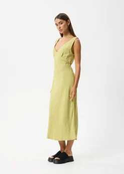 Dresses<Afends Amaya  - Maxi Dress Lemongrass