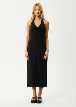 Dresses<Afends Andy  - Halter Maxi Dress Black