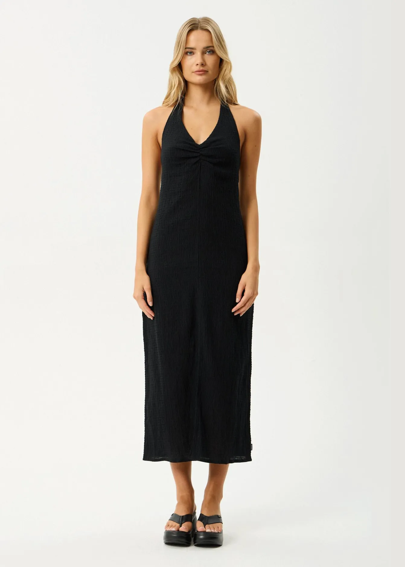 Dresses<Afends Andy - Halter Maxi Dress Black