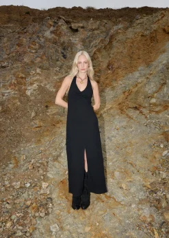 Dresses<Afends Andy  - Halter Maxi Dress Black