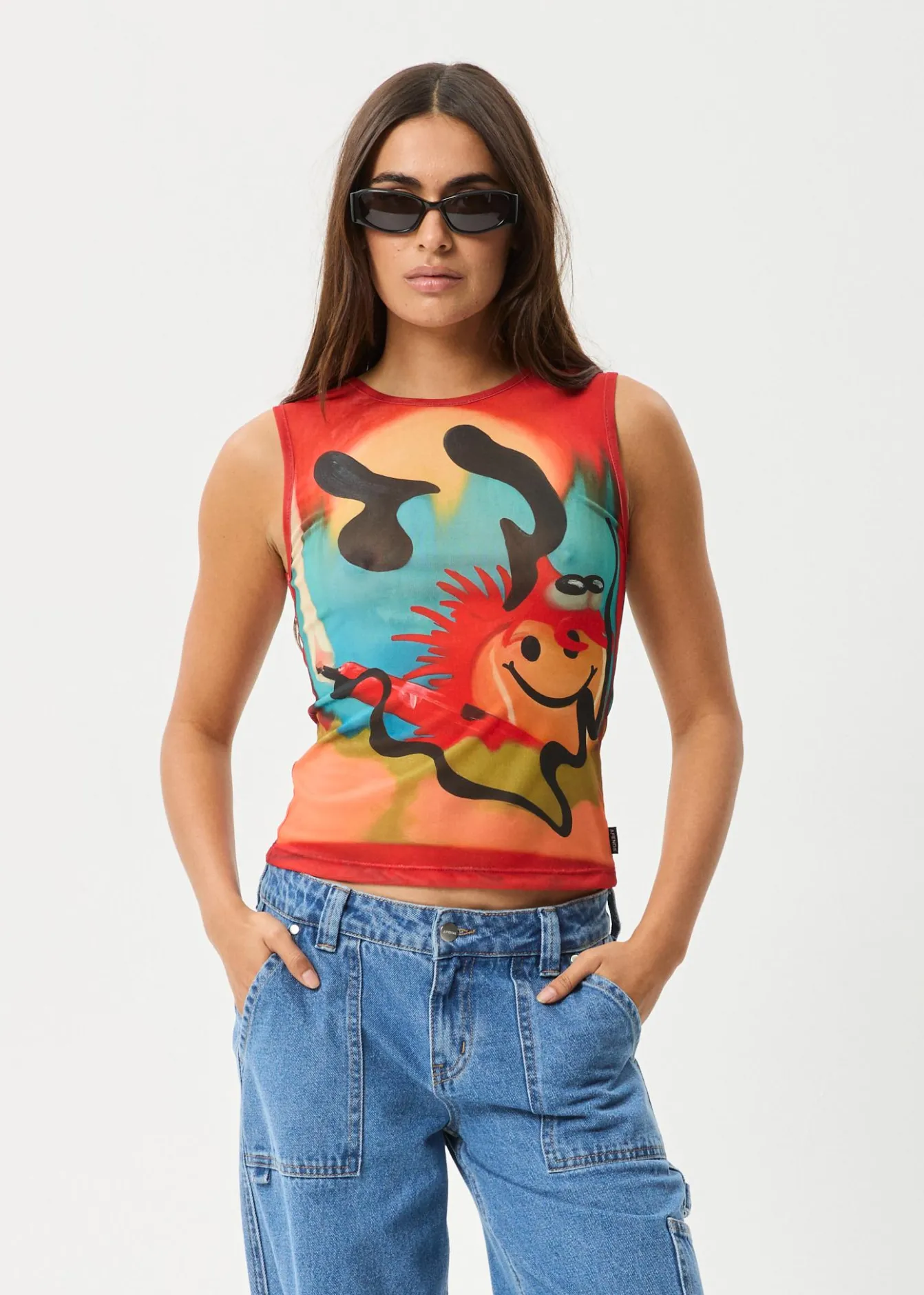 Sleeveless<Afends Apocalypso - Sheer Tank Multi