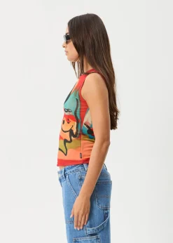 Sleeveless<Afends Apocalypso - Sheer Tank Multi
