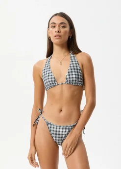 Swimwear<Afends Asher  - Check Bikini Bottom Black Check