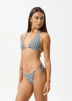 Swimwear<Afends Asher - Check Bikini Top Black Check