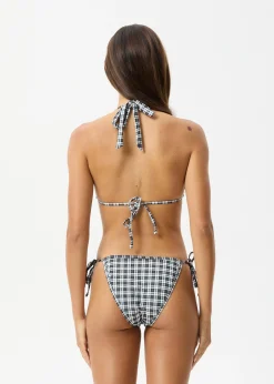 Swimwear<Afends Asher - Check Bikini Top Black Check