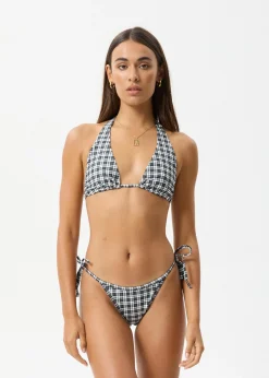 Swimwear<Afends Asher - Check Bikini Top Black Check