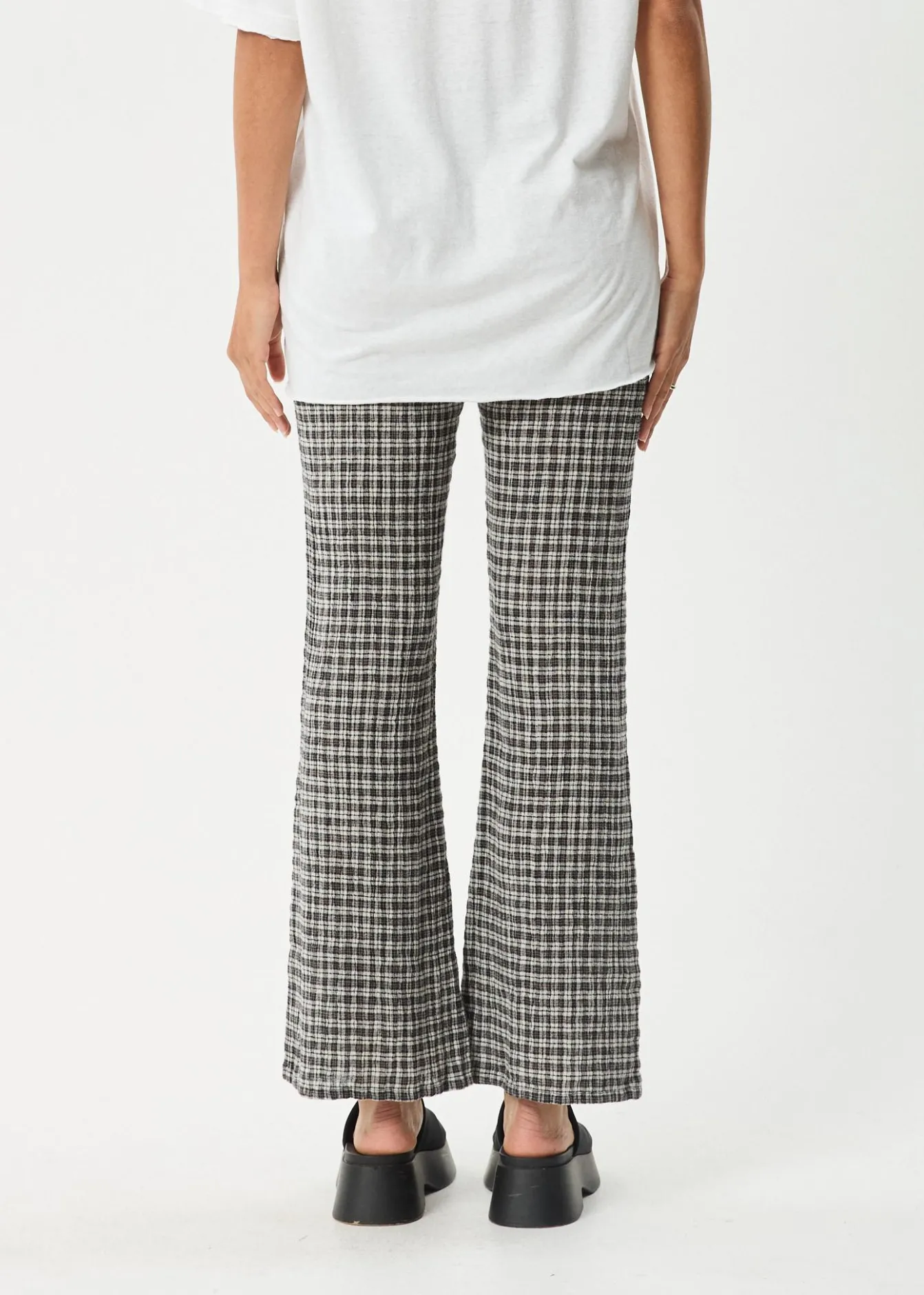 Pants|Sets & Co-Ords<Afends Asta - Seersucker Flare Pant Steel Check
