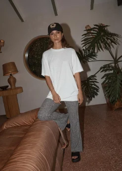 Pants|Sets & Co-Ords<Afends Asta - Seersucker Flare Pant Steel Check