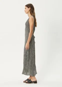 Dresses<Afends Asta  - Seersucker Maxi Dress Steel Check