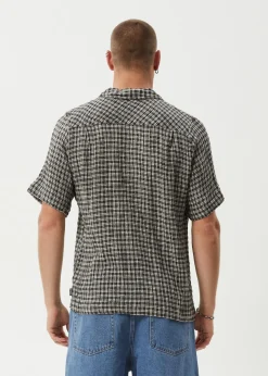 Shirts|Sets & Co-Ords<Afends Asta  - Seersucker Regular Shirt Steel Check