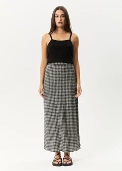 Sets & Co-Ords|Skirts<Afends Asta Base  - Seersucker Skirt Steel Check