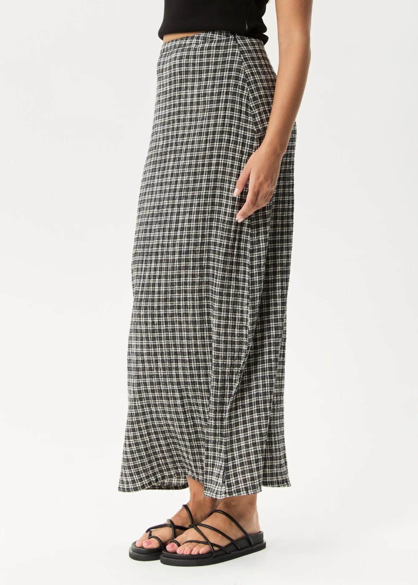 Sets & Co-Ords|Skirts<Afends Asta Base - Seersucker Skirt Steel Check