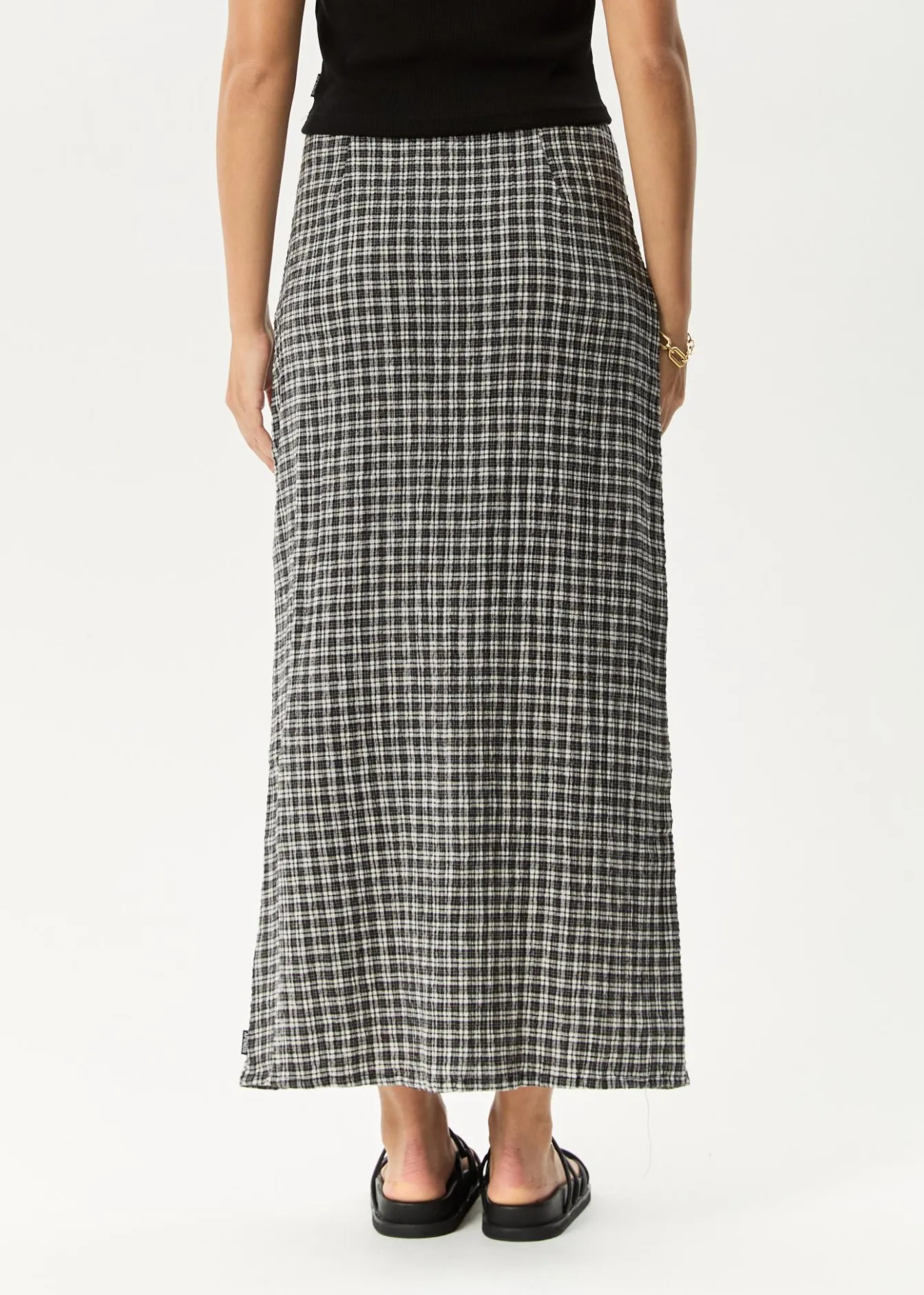 Sets & Co-Ords|Skirts<Afends Asta Base - Seersucker Skirt Steel Check
