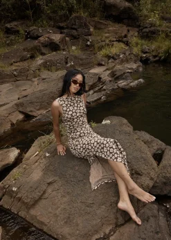 Dresses<Afends Astoria  - Maxi Dress Coffee