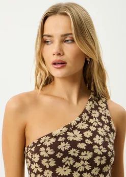 Sleeveless<Afends Astoria - One Shoulder Top Coffee