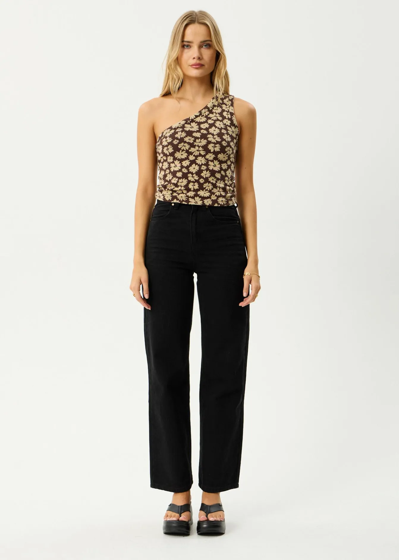 Sleeveless<Afends Astoria - One Shoulder Top Coffee