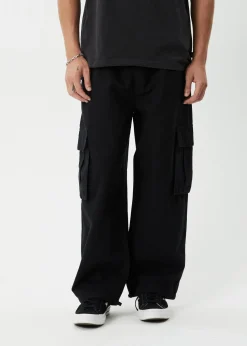 Pants<Afends Atlas Canvas  - Cargo Pant Black