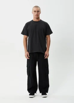Pants<Afends Atlas Canvas  - Cargo Pant Black