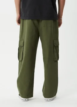 Pants<Afends Atlas Canvas  - Cargo Pant Military
