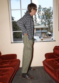 Pants<Afends Atlas Canvas  - Cargo Pant Military