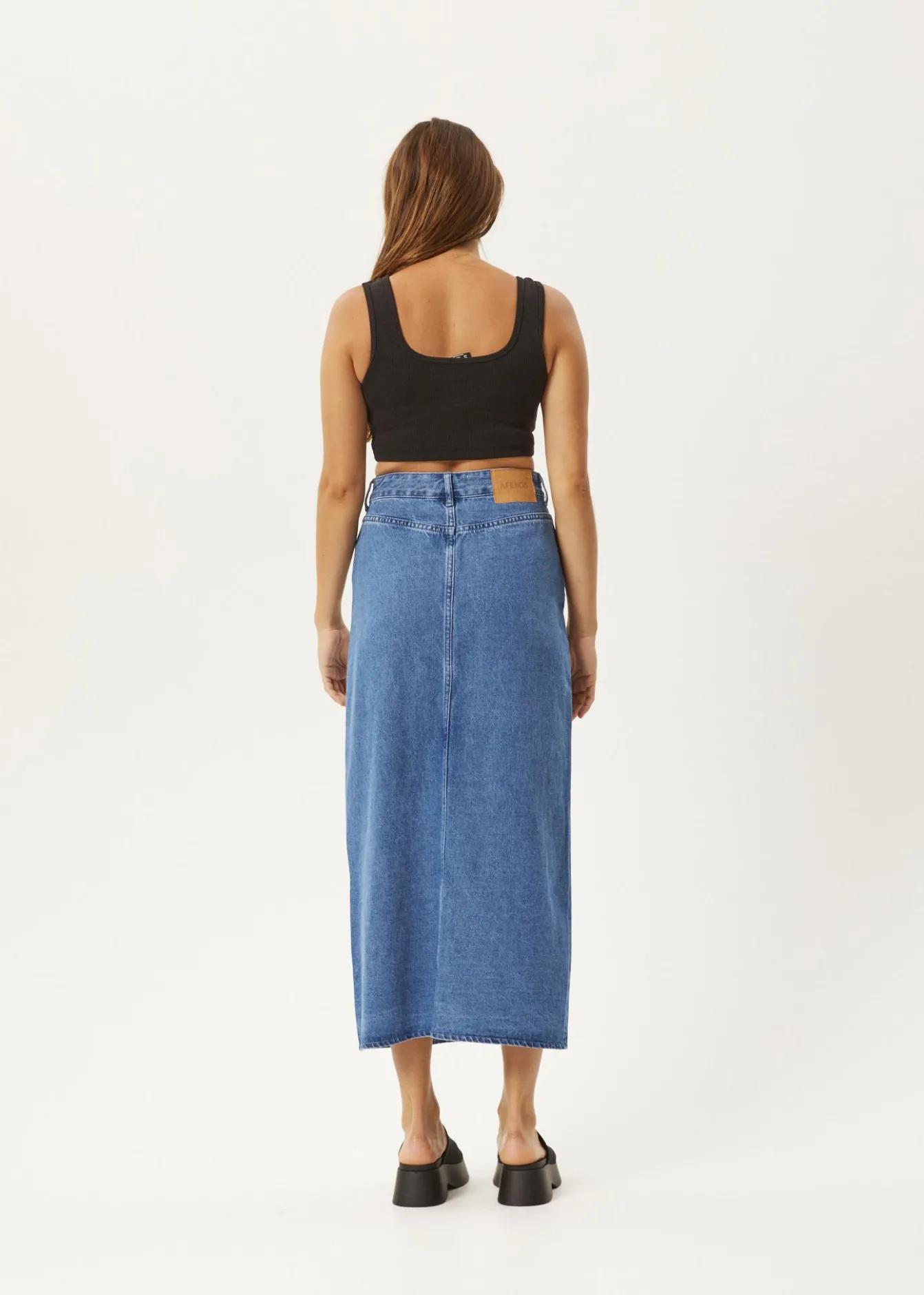 Skirts<Afends Ayla - Denim Maxi Skirt Worn Blue