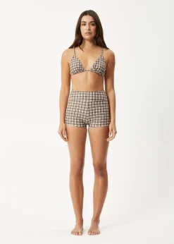 Swimwear<Afends Base  - Bikini Top Coffee Check