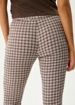 Pants|Sets & Co-Ords<Afends Base  - Seersucker Flare Pant Coffee Check