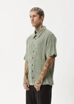 Shirts|Sets & Co-Ords<Afends Base  - Short Sleeve Shirt Deep Green Check