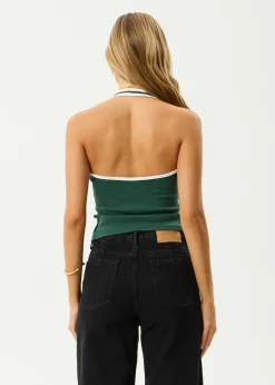 Sleeveless|Essentials<Afends Basis - Rib Halter Hunter Green