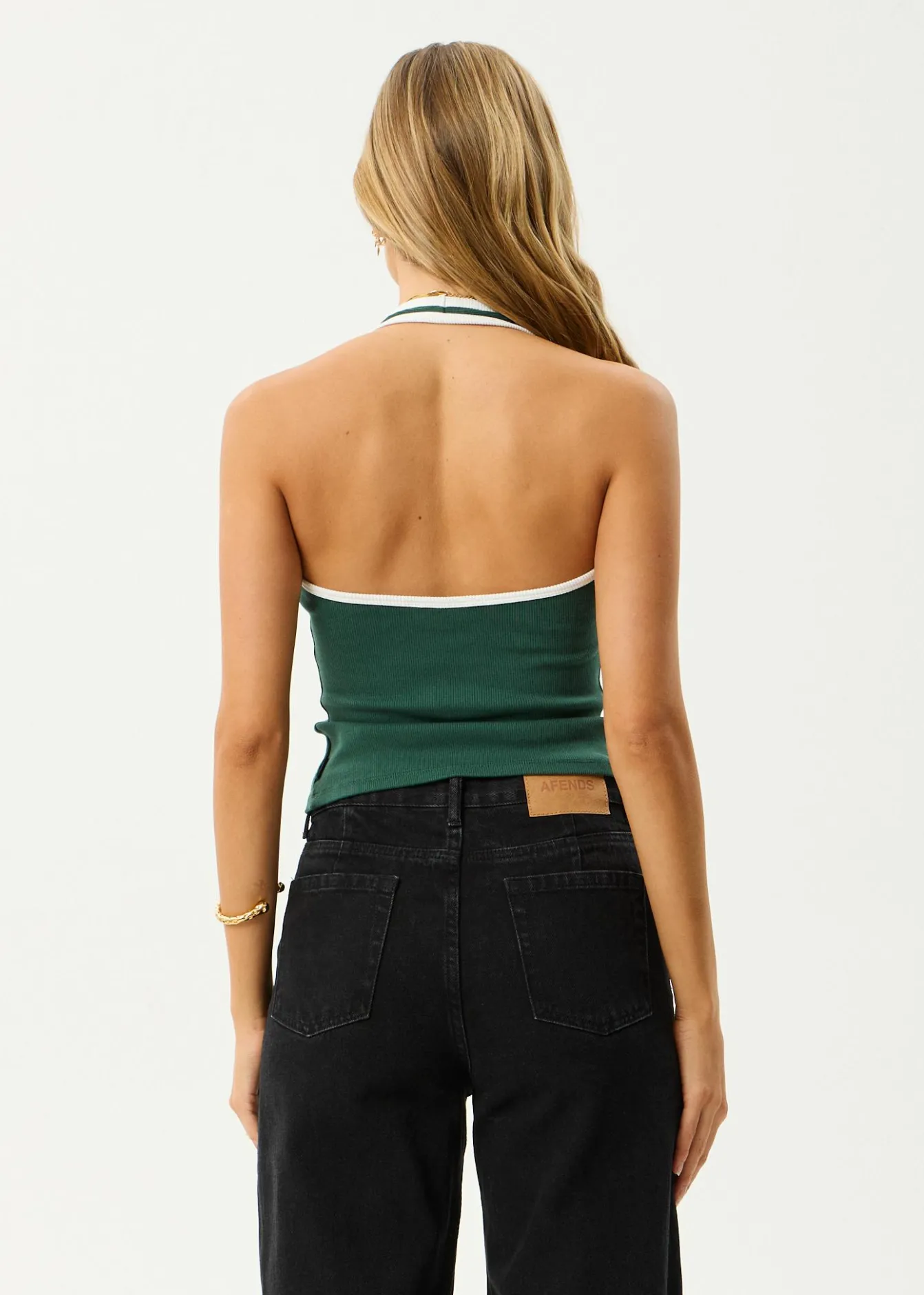Sleeveless|Essentials<Afends Basis - Rib Halter Hunter Green