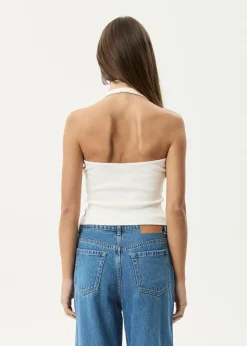 Sleeveless|Essentials<Afends Basis - Rib Halter White