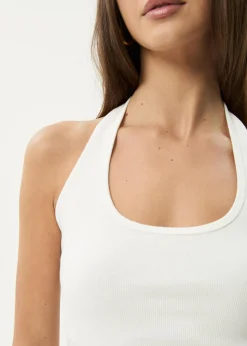 Sleeveless|Essentials<Afends Basis - Rib Halter White