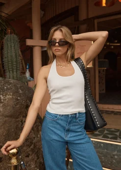 Sleeveless|Essentials<Afends Basis - Rib Halter White