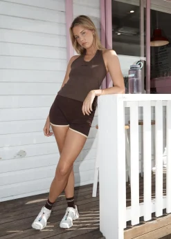Sets & Co-Ords|Sleeveless<Afends Basis  - Rib Halter Coffee