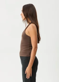 Sets & Co-Ords|Sleeveless<Afends Basis  - Rib Halter Coffee