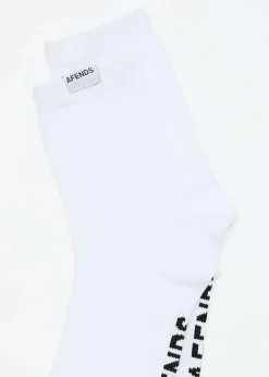 Accessories|Essentials<Afends Basis - Socks Two Pack White / Black