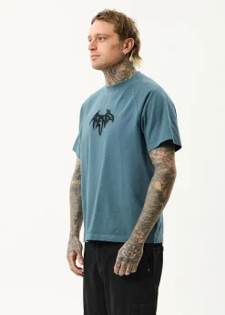T-Shirts<Afends Bats  - Raglan Boxy Tee Fuel