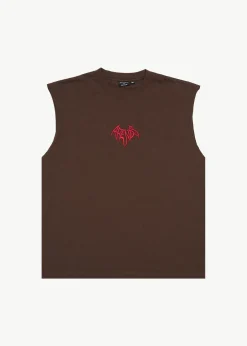 Sleeveless<Afends Bats  - Sleeveless Tee Coffee