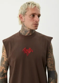 Sleeveless<Afends Bats  - Sleeveless Tee Coffee
