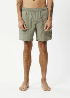 Boardshorts<Afends Baywatch  - Swim Short 18" Olive