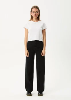 Jeans|Essentials<Afends Bella  - Denim Wide Leg Baggy Jean Washed Black