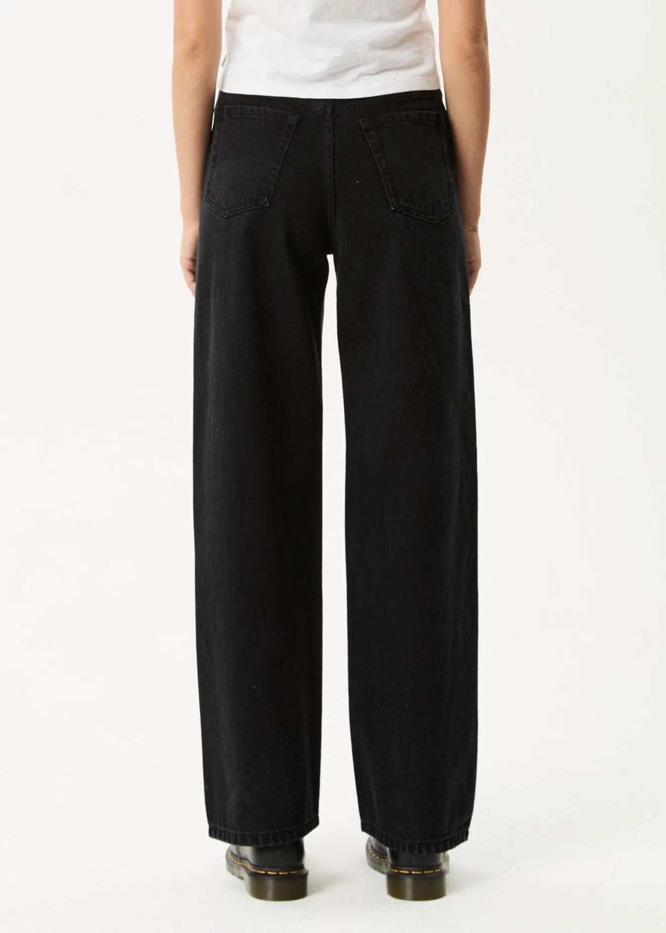 Jeans|Essentials<Afends Bella - Denim Wide Leg Baggy Jean Washed Black