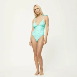 Swimwear<Afends Benny  - Tie One Piece Swimsuit Jade Daisy