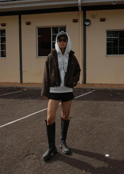 Outerwear<Afends Berlin  - Reversible  Polar Fleece Jacket Coffee