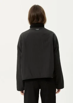 Outerwear<Afends Berlin  - Reversible Polar Fleece Jacket Black