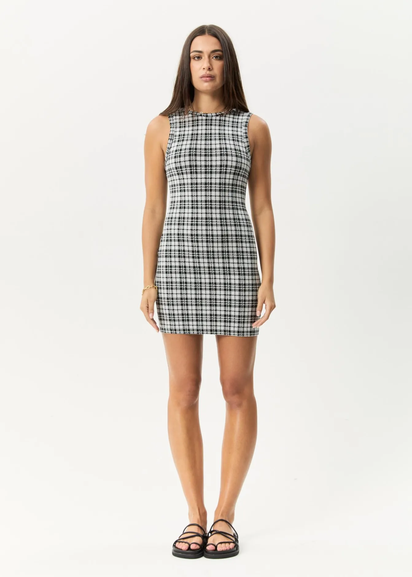 Dresses<Afends Blair - Mini Dress Black / White